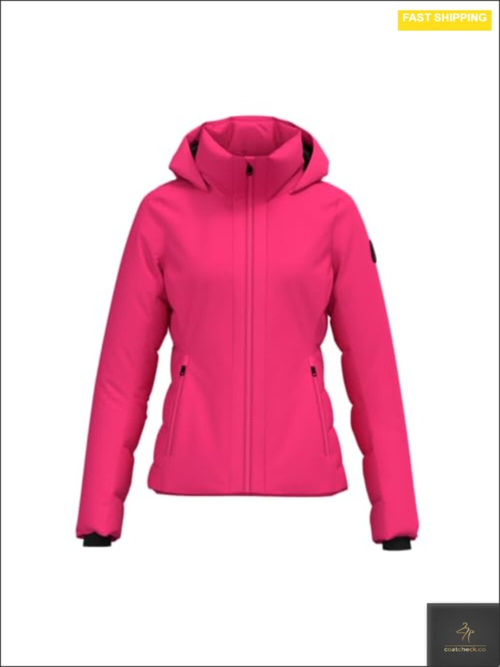 Women's Insulated Ski Jacket Waterproof Down Snow Gaiter Fixed Hood